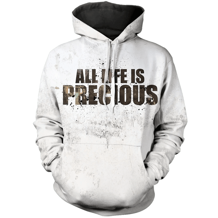 All Life is Precious Unisex Pullover Hoodie