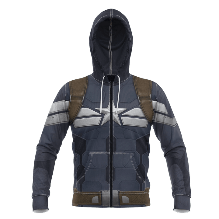 Captain America The Winter Soldier Unisex Zipped Hoodie