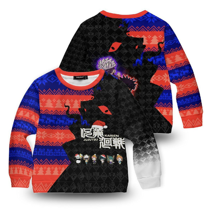 Chibi Sorcerer Xmas Kids Unisex Wool Sweater