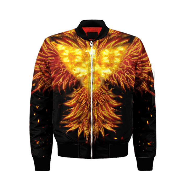 Dark Phoenix Flame Bomber Jacket