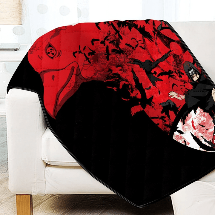 Itachi Summoning Crow Quilt Blanket