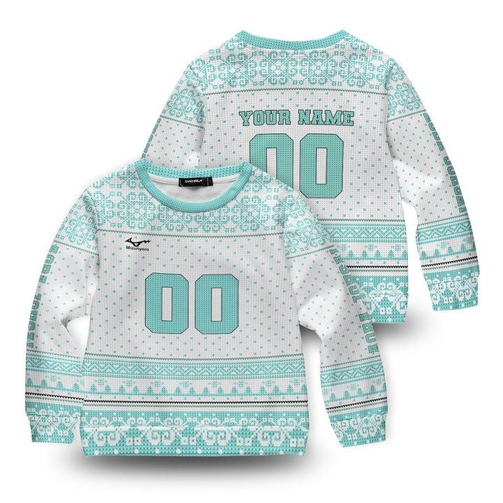 Personalized Team Aoba Johsai Christmas Kids Unisex Wool Sweater