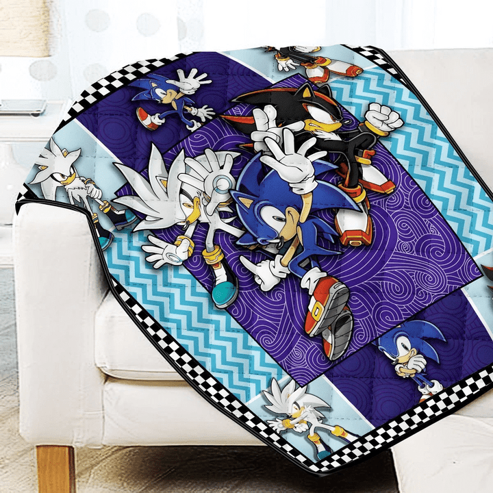 Sonic Trio Quilt Blanket