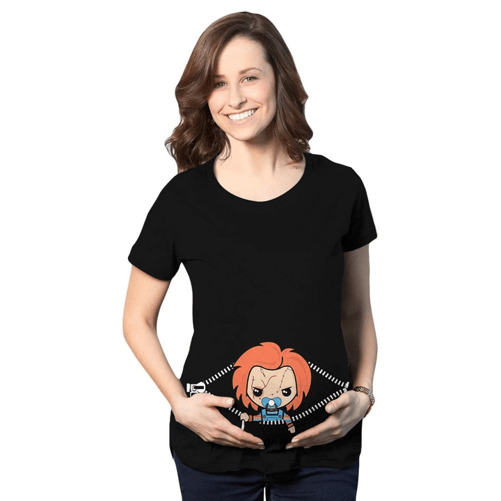 Pregnant with Chucky Maternity T-Shirt V2