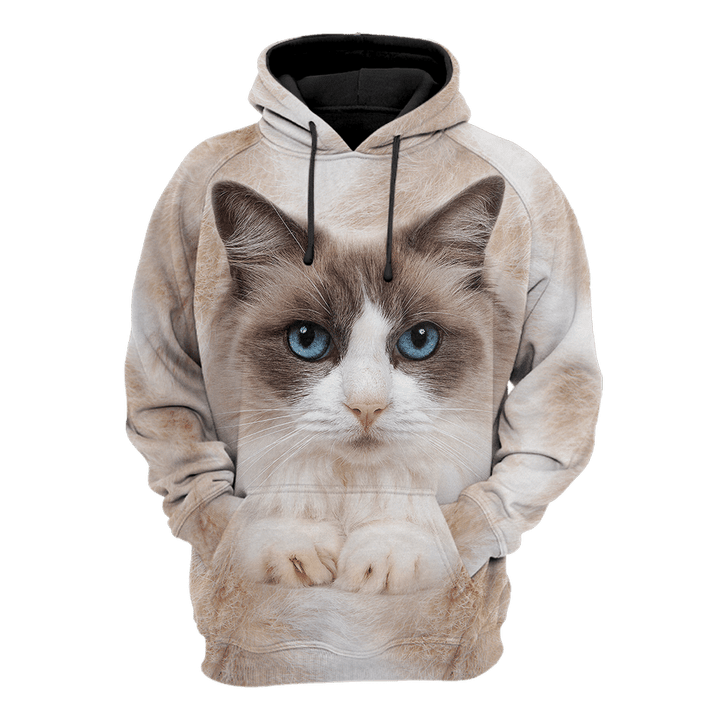  Ragdoll Cat face hair premium hoodie sweatshirt cover