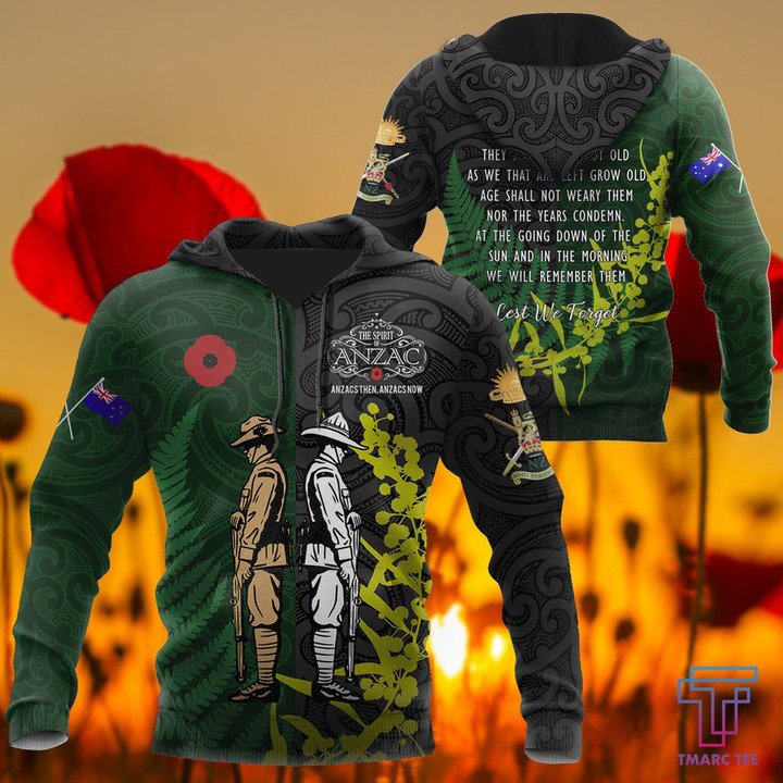 The ode Anzac Day Kiwi and Australia Soldier D print shirts