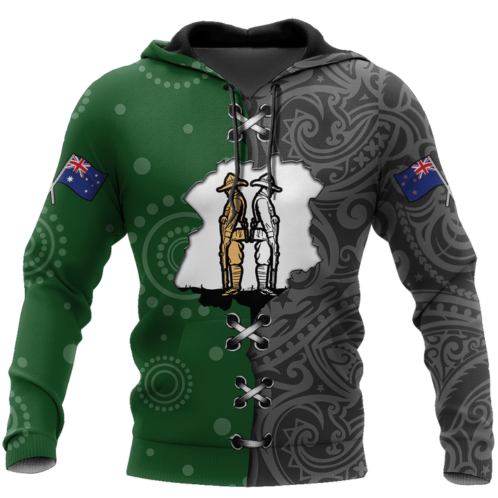  Remembrance Australia and Kiwi Soldier D print shirts Anzac Day
