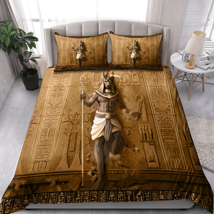  Anubis Face Gold Ancient Egyptian Mythology Culture Bedding set