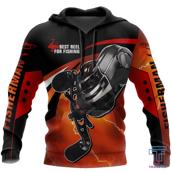 Best spinning reels for bass fishing 3D all over printing shirts for fisherman red color TR030101 - Amaze Style™-Apparel