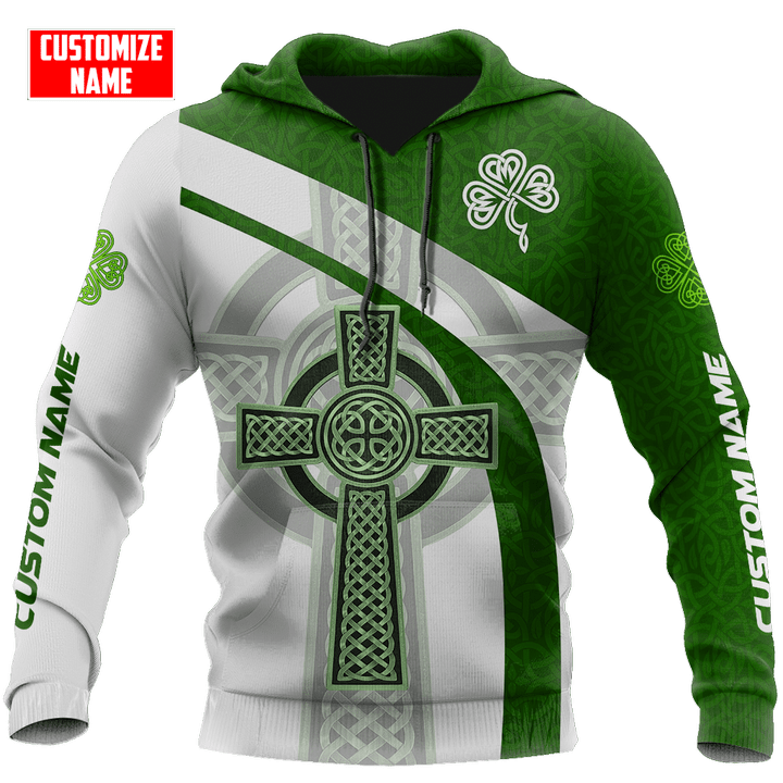  Custom name Irish Celtic Knot Cross D Design print shirts