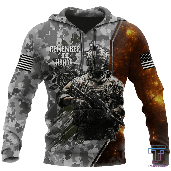 Memorial day Remember and honor the heroes 3D over printed shirts grey TR140402A - Amaze Style™-Apparel