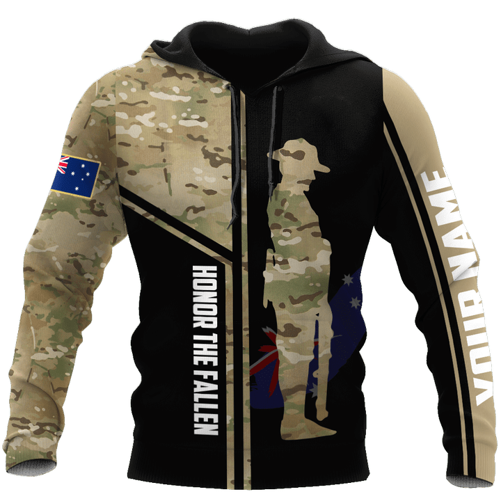  Custom name Australia Army Camo D Design print shirts ver. Anzac Day