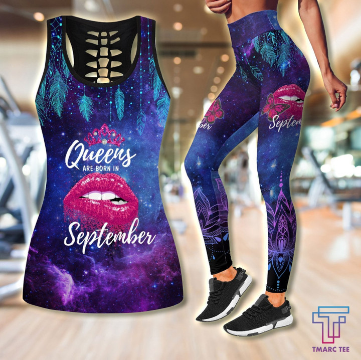 Queens are born in September Galaxy combo legging+tank TR2405209 - Amaze Style™-Apparel