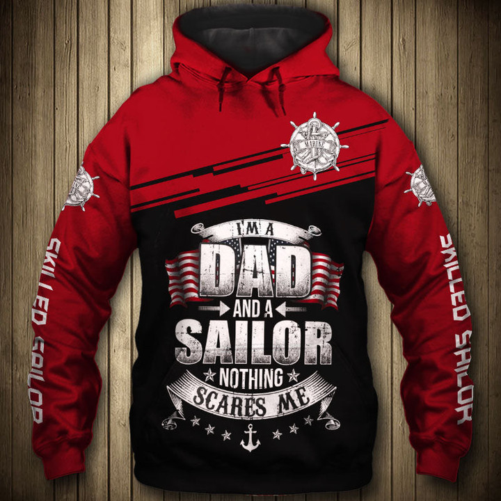 US Sailor Nothing scares Custom name shirts 