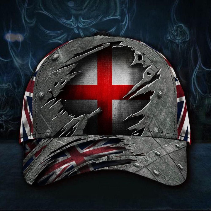  England D Hat Print Union Jack Flag Cap Vintage Hat England Hats For English Dad Gift