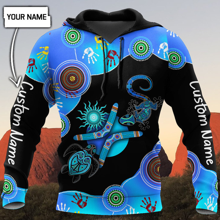  Custom name Aboriginal Naidoc Week Blue Turtle Lizard shirts