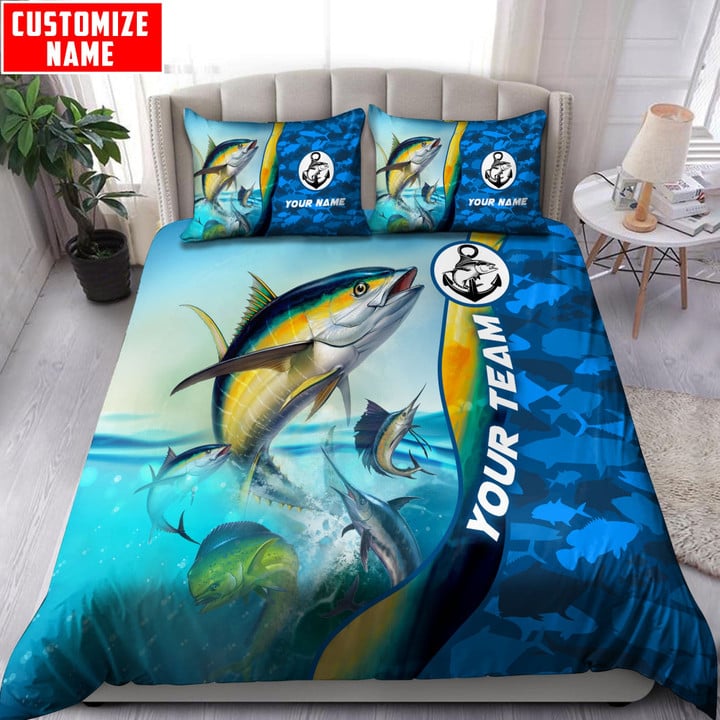  Custom name Tuna fishing Team Billfish D Design Printed Bedding Set