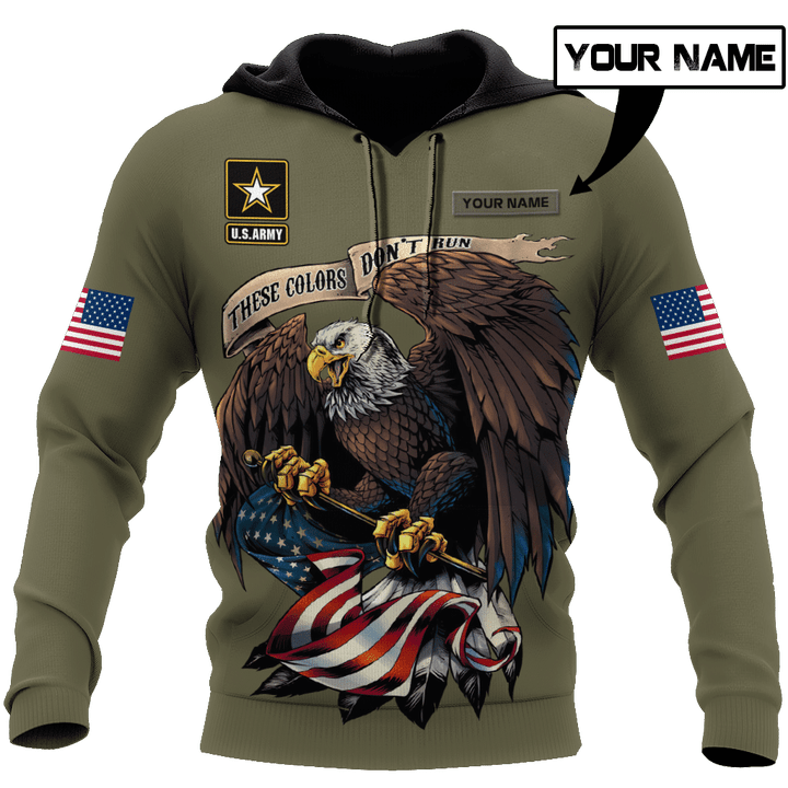  Custom name US Army Veteran Basic Eagle d printed shirts Proud Military