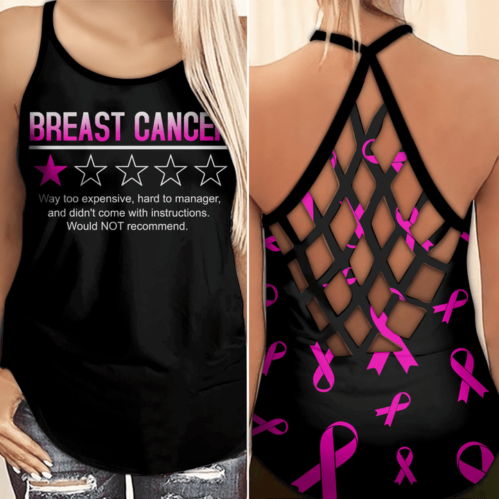  Breast Cancer Awareness Criss-Cross Tank Top