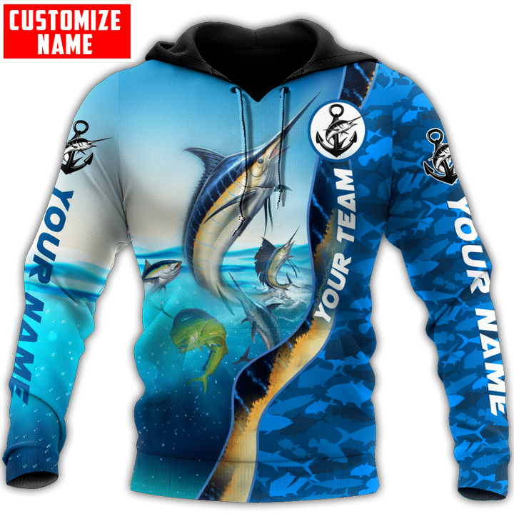  Custom name Marlin fishing Team Billfish D Design Printed Shirts