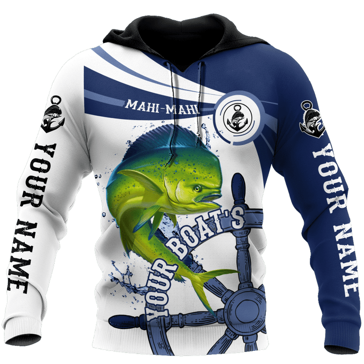  Custom name Mahi mahi fishing boat team Catch and Release D Design print shirts