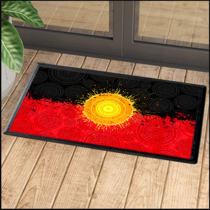  Aboriginal Decors Australian Gifts Flag The Sun Door Mat DD