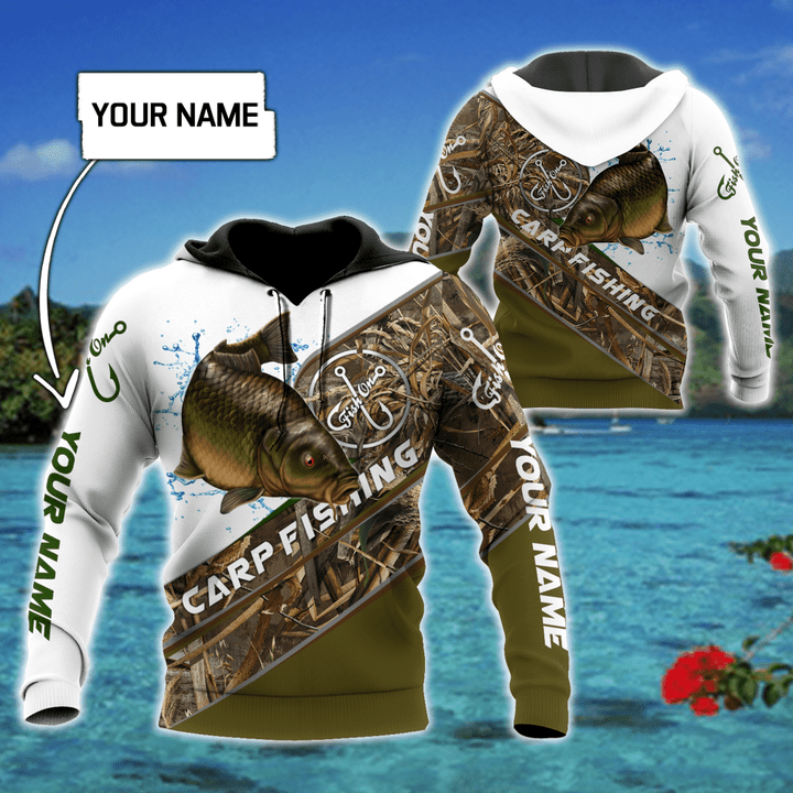  Custom name Carp Fishing camo D print shirts