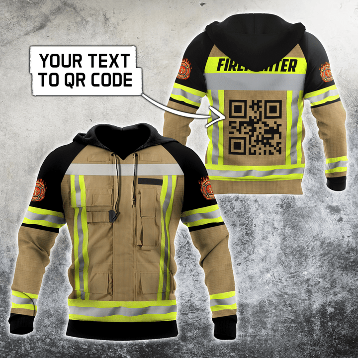  Customize QR Code Firefighter Hoodie For Men And Women MH
