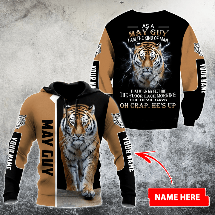  Customize Name May Tiger Hoodie For Men And Women PD.S
