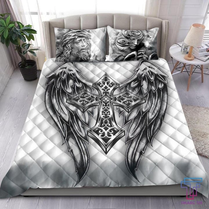 Jesus Tattoo Quilt Bedding Set TT AM080501S - Amaze Style™-Bedding Set