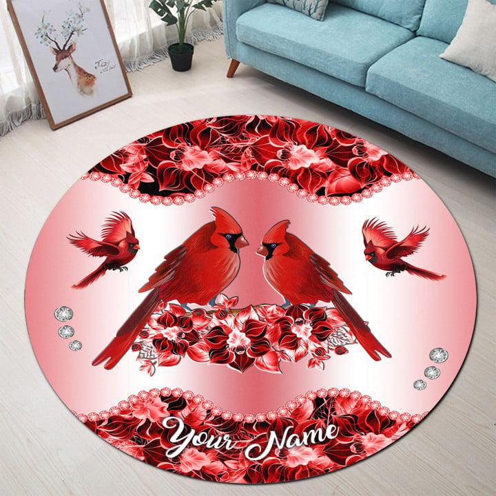  Personalized Cardinal Circle Rug