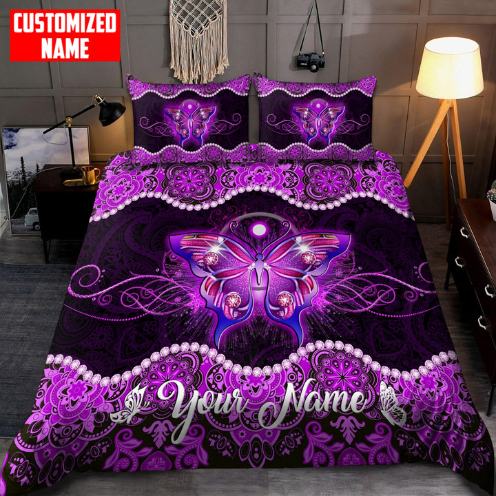  Butterfly Moon Personalized Bedding Set KLDH