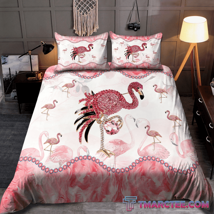  Flamingo D Printed Bedding Set