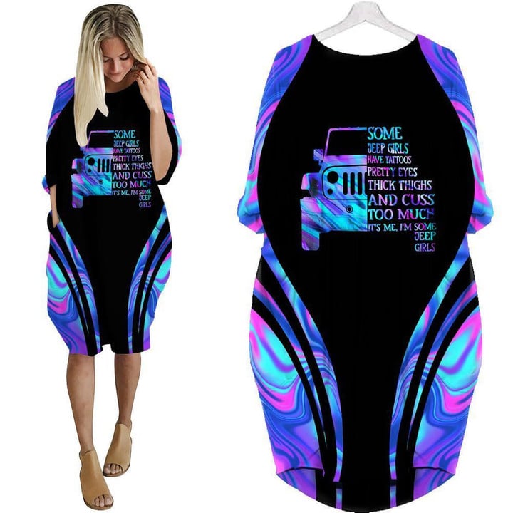 Jeep girl 3d batwing pocket dress-Apparel-XT-S-Vibe Cosy™