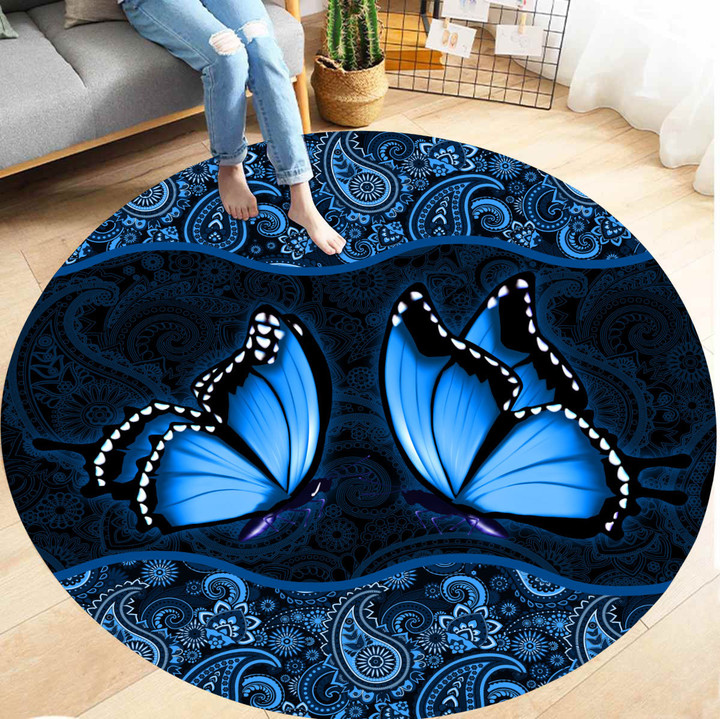  Butterfly Science Circle Rug