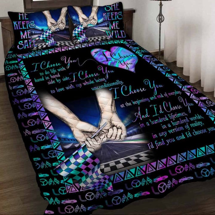  I Choose You - Racing Quilt Bed Set