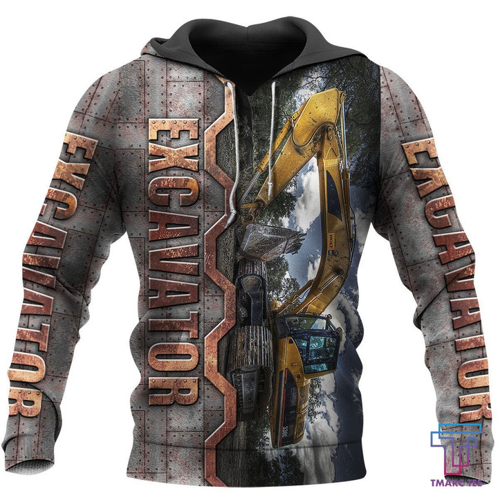 Excavator 3D All Over Printed Shirts for Men and Women TT0106 - Amaze Style™-Apparel