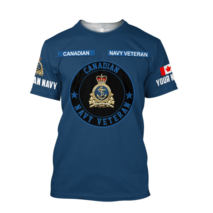  Personalized Name Canadian Navy Pullover DPrinted T-shirts