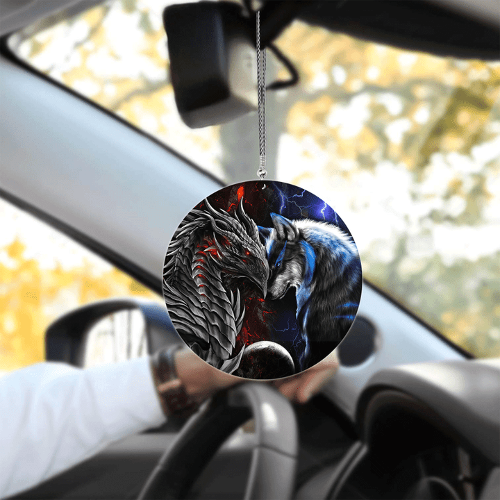  Dragon and Wolf Unique Design Car Hanging Ornament