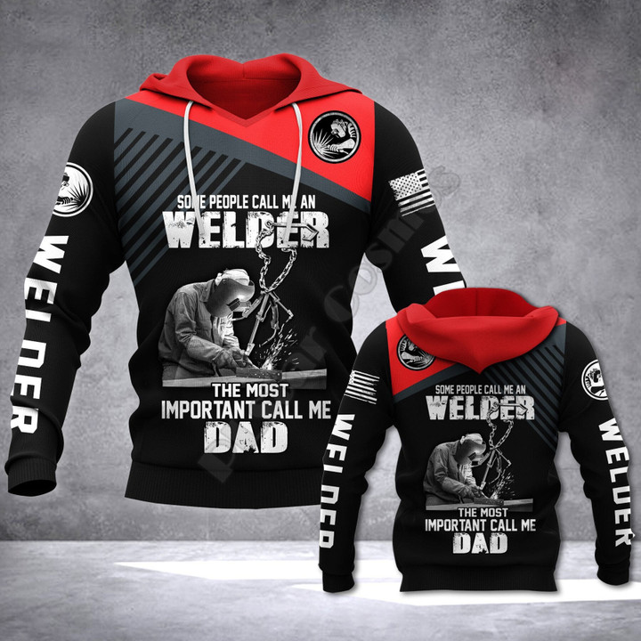  Welder Yelling all over Unisex D Hoodie All Over Print