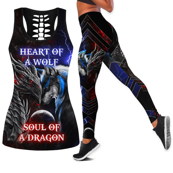  Dragon heart of a wolf, soul of a dragon legging + hollow tank combo