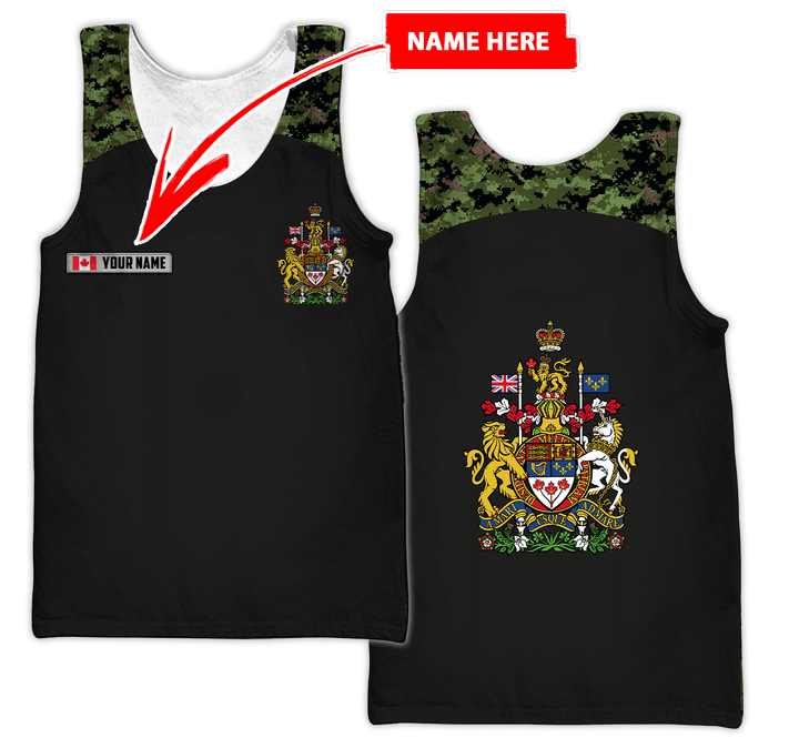  Personalized Name Canada Coat of Arms D All Tank Top