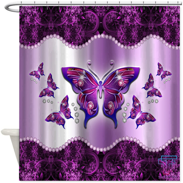  Butterfly Shower Curtain "x"