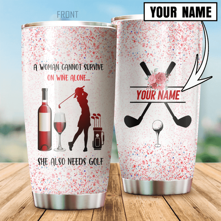  Personalized Golf Lovers Stainless Steel Tumbler