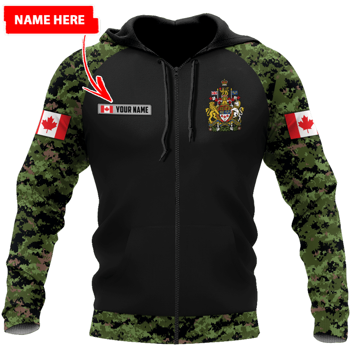  Personalized Name Canada Coat of Arms D All Zip Hoodie