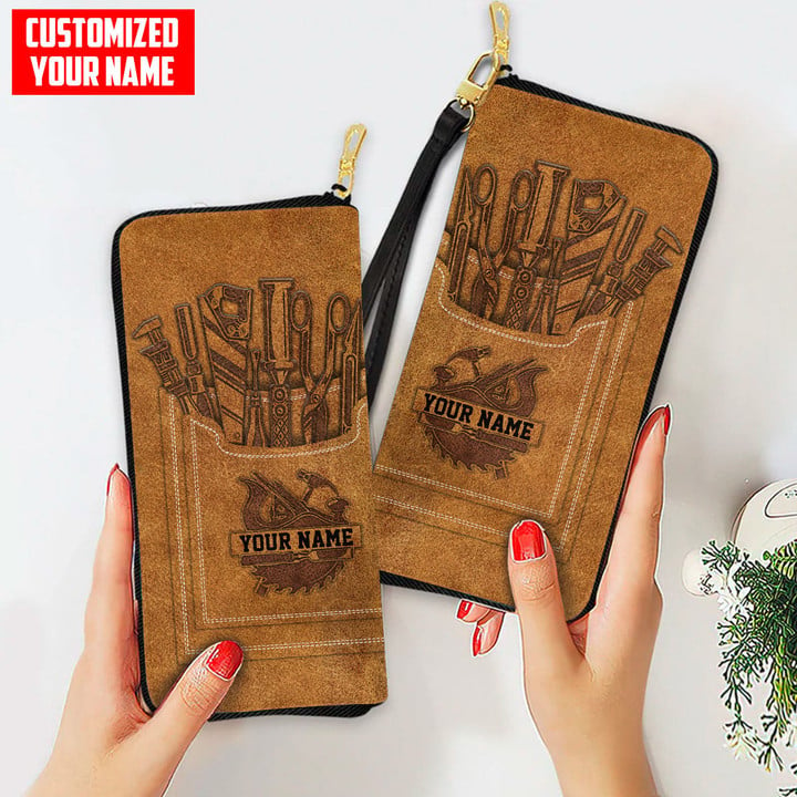  Customized Name Printed Leather Wallet