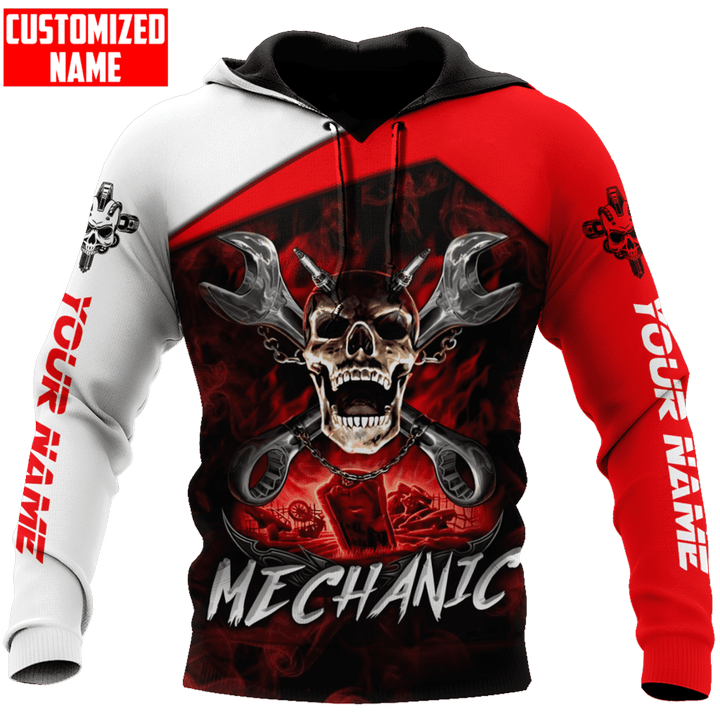  Personalized Mechanic Skull Unisex Shirts