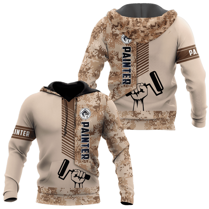  Personalized Name Painter Unisex Shirts Brown Camo