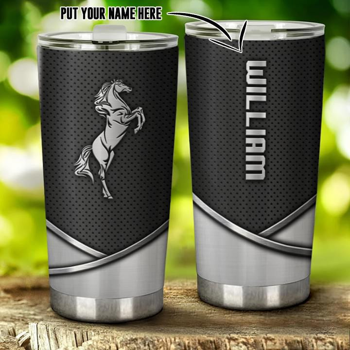 Personalized Name Rodeo Stainless Steel Tumbler Metal Pattern