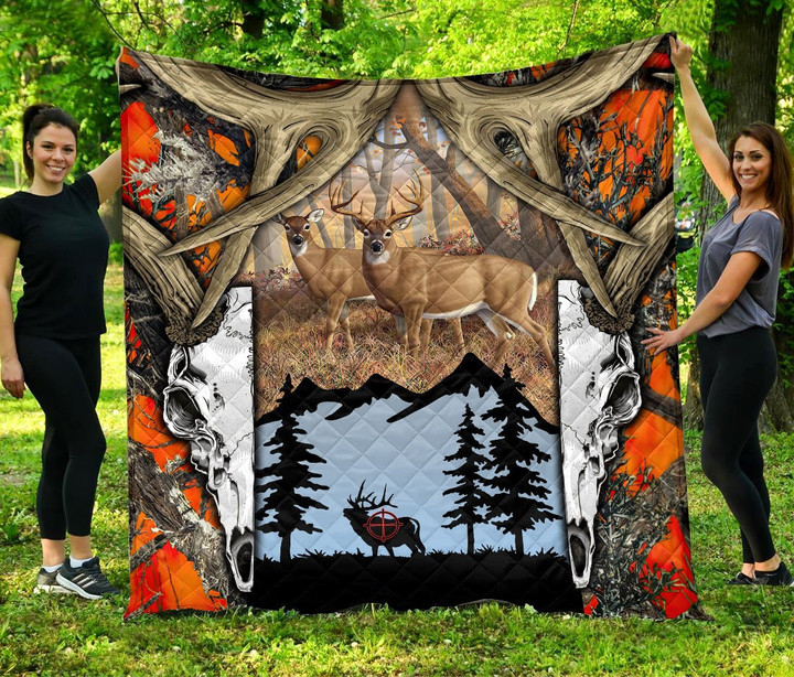  Premium Great Deer Hunting Camo All Over Printed Quilt